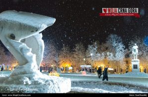 Sniježno januarsko veče u Nikšiću